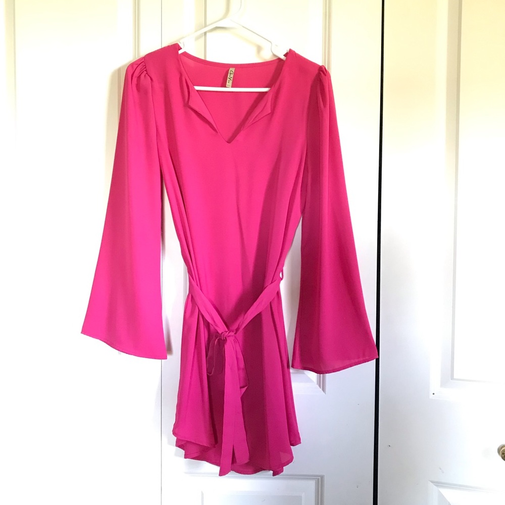 Hot pink dress